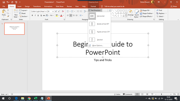 กวดวิชานำเสนอ Microsoft PowerPoint