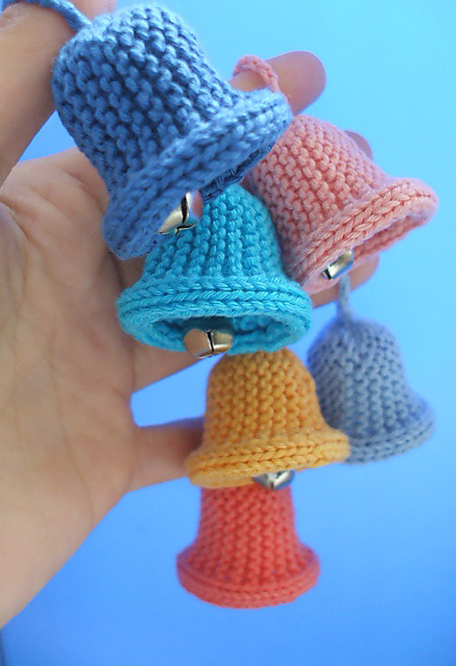 Felted Bell Ornaments - Free Pattern 