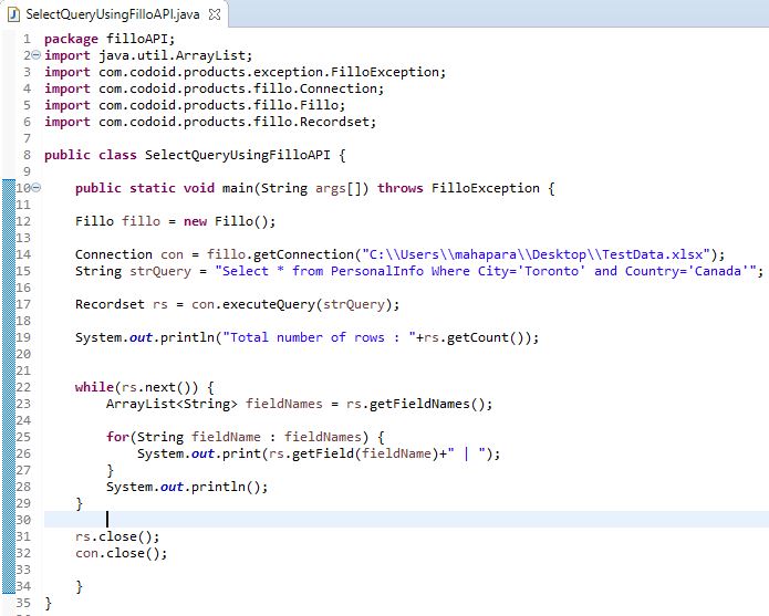 Fillo Excel API - Excel Read Write