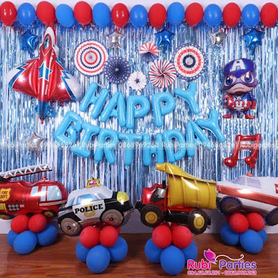 set bóng sinh nhật ô tô máy bay OTB21 set bong sinh nhat o to may bay OTB21