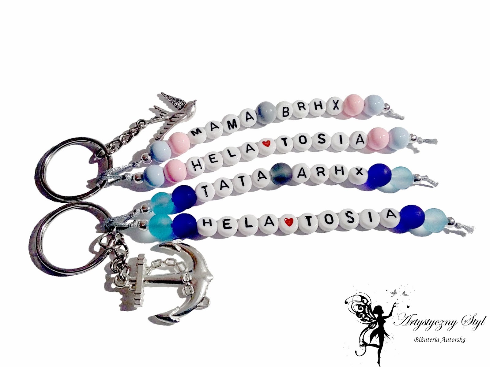 Breloki Z Imionami Dzieci I Grupa Krwi Rodzicow