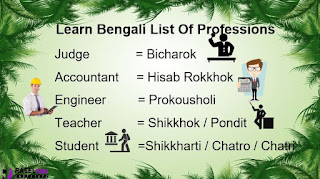 Judge Accountant Engineer Teacher Student meaning in Bengali 2