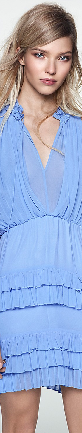 Sandro Bluebird Ruffle Dress