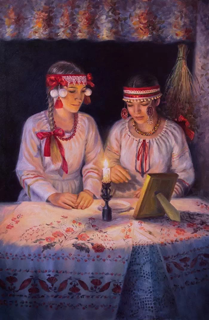 Крещенский вечерок Российский художник. Юлия Бакаева