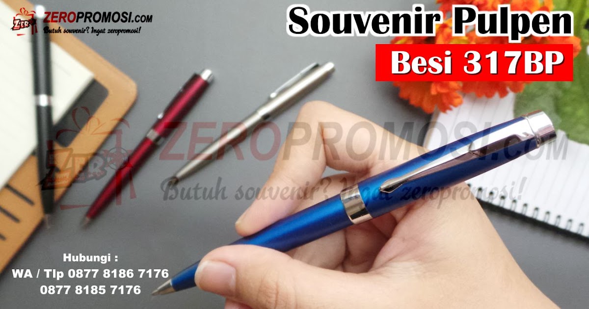 Souvenir Pen Besi Mewah 317BP Custom Promosi Pen Kantor Murah