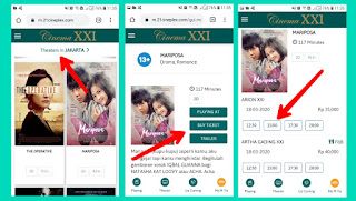 Cara membeli tiket film bioskop online