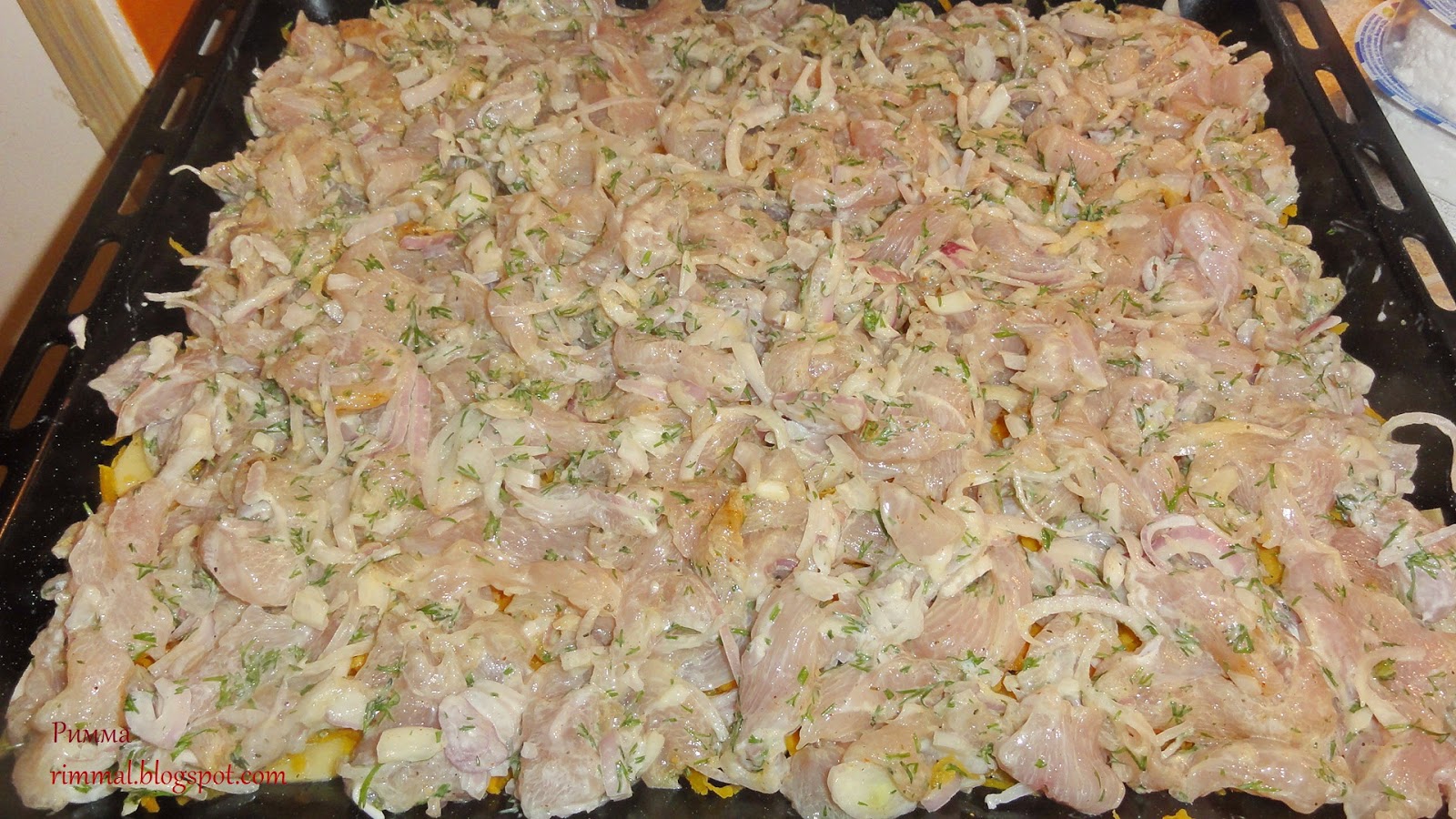 Картошка с курицей слоями