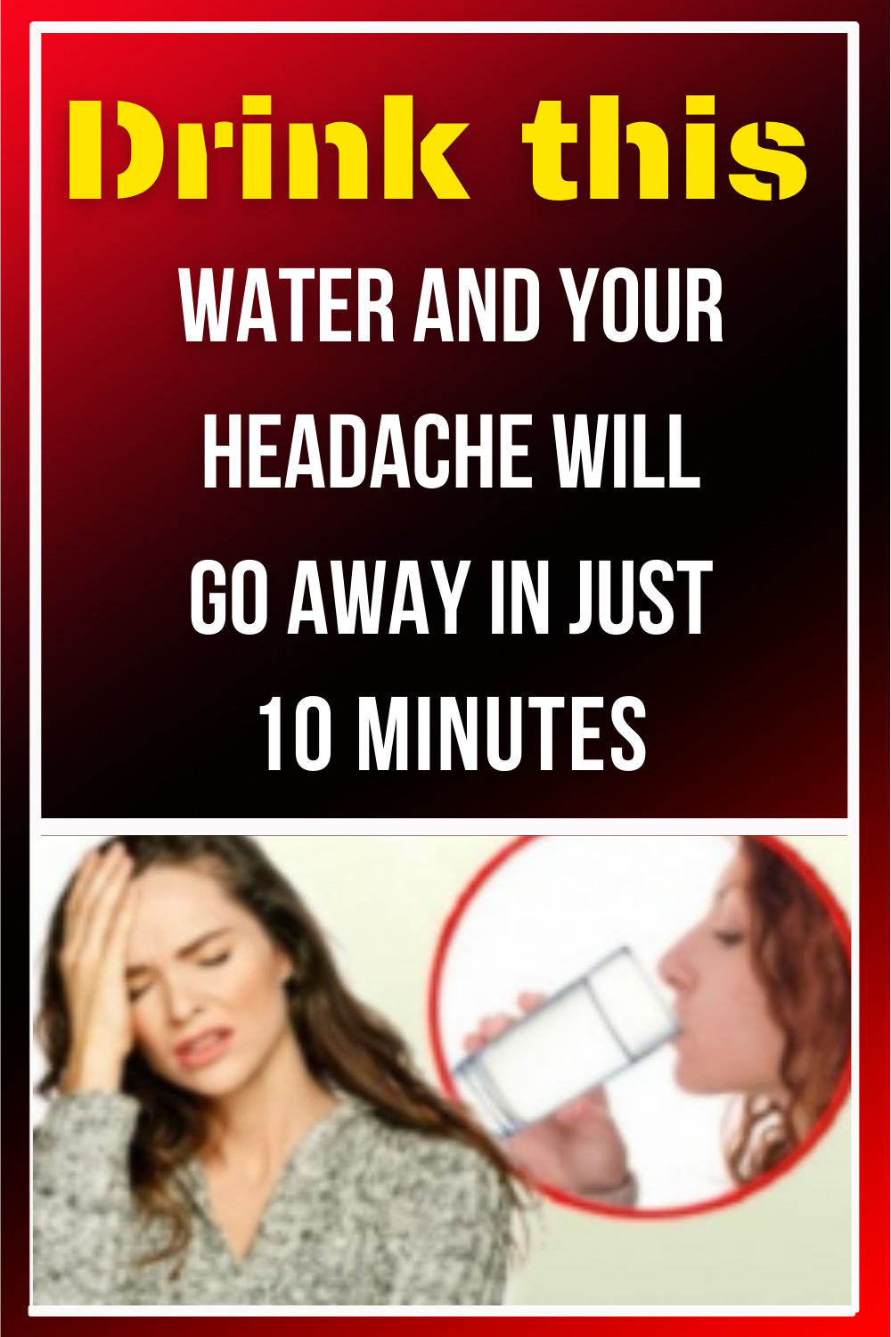 Drink this WATER and Your Headache Will go Away in Just 10 Minutes