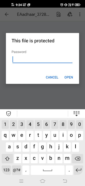 aadhar card password to open pdf | how to open aadhaar pdf file password | Aadhar PDF file password 1 Screenshot 20200623 212427