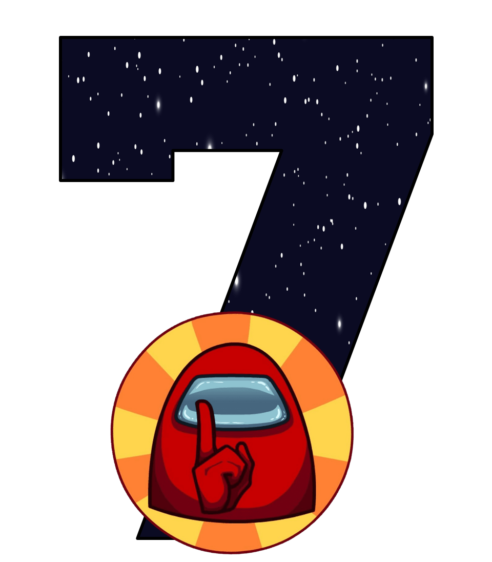 Kits imprimibles gratis Números Among Us