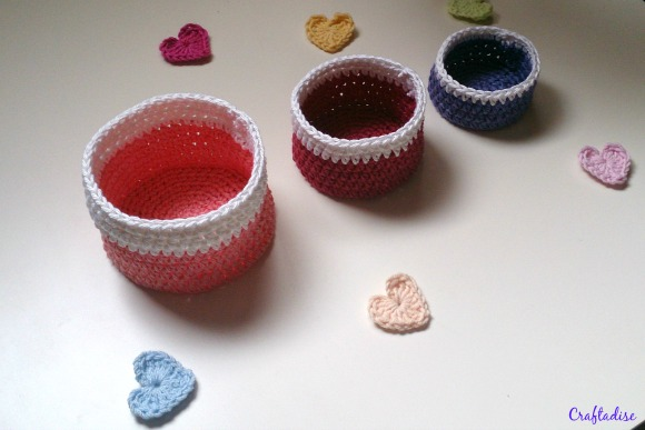 Free crochet pattern: Nesting bowls