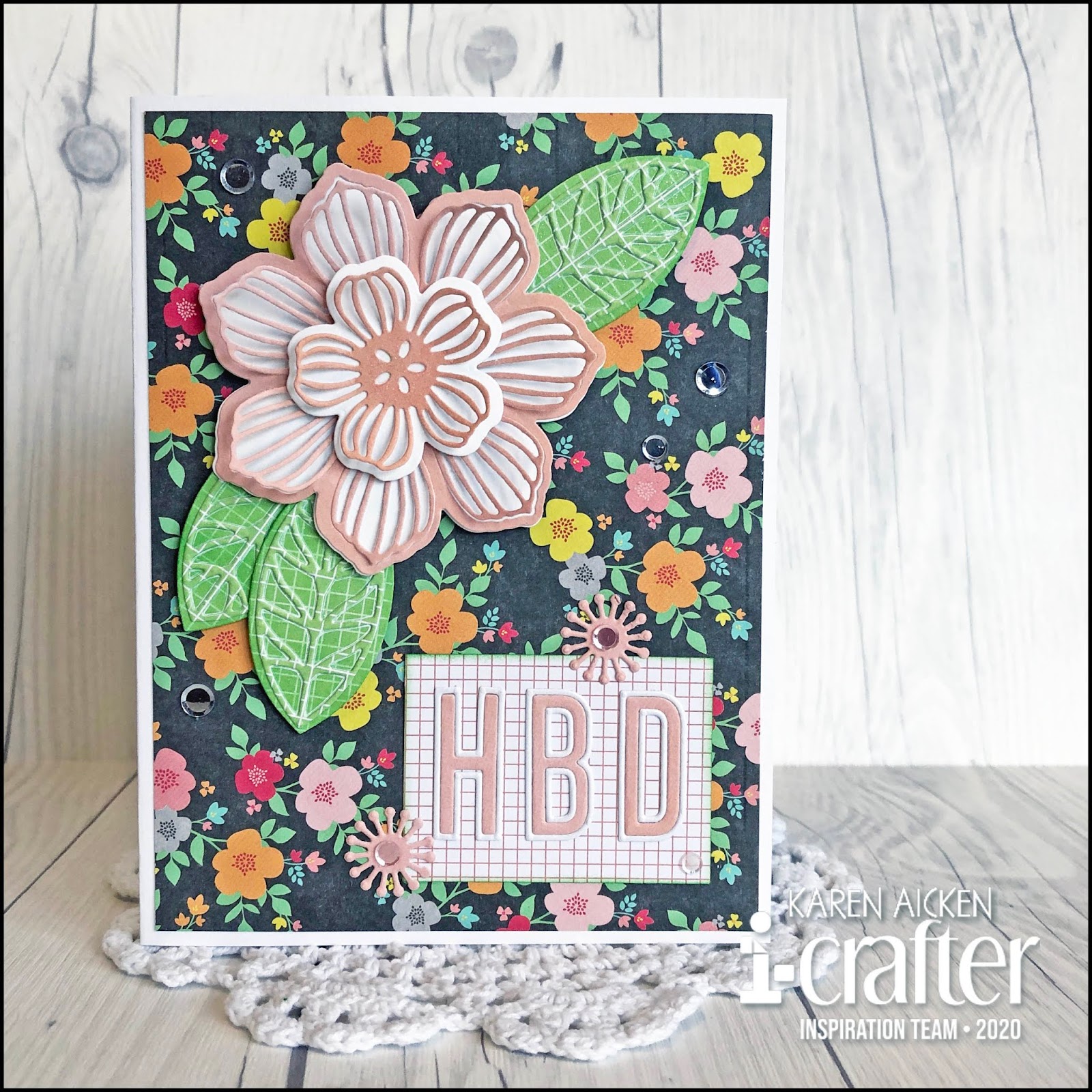 Painted Mountain Cards: Floral HBD (Happy Birthday) Card