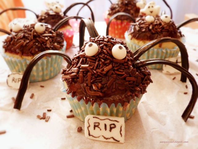 Cupcakes spider para halloween