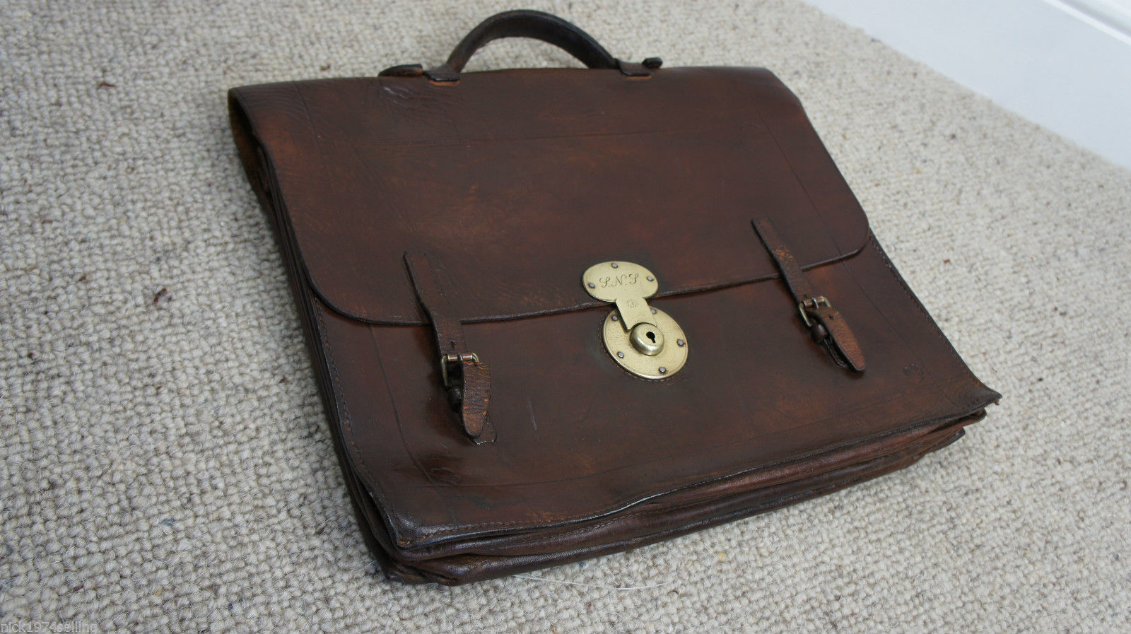 Andersen leather Briefcase locks