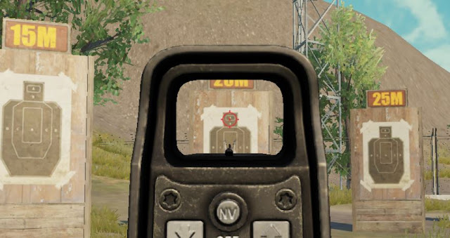 A player using Holographic Sight in Training Grounds