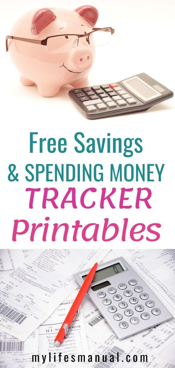 Free Saving Money and Spending Tracker Printables - Mylifesmanual