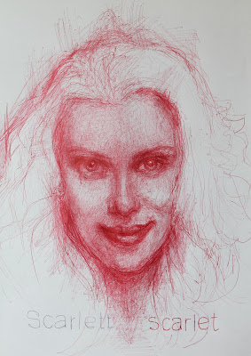 "Scarlett Johansson", "Scarlett", "sueño","dibujo","bolígrafo","illustration","pen","escarlata","scarlet","Draw", "drawing",