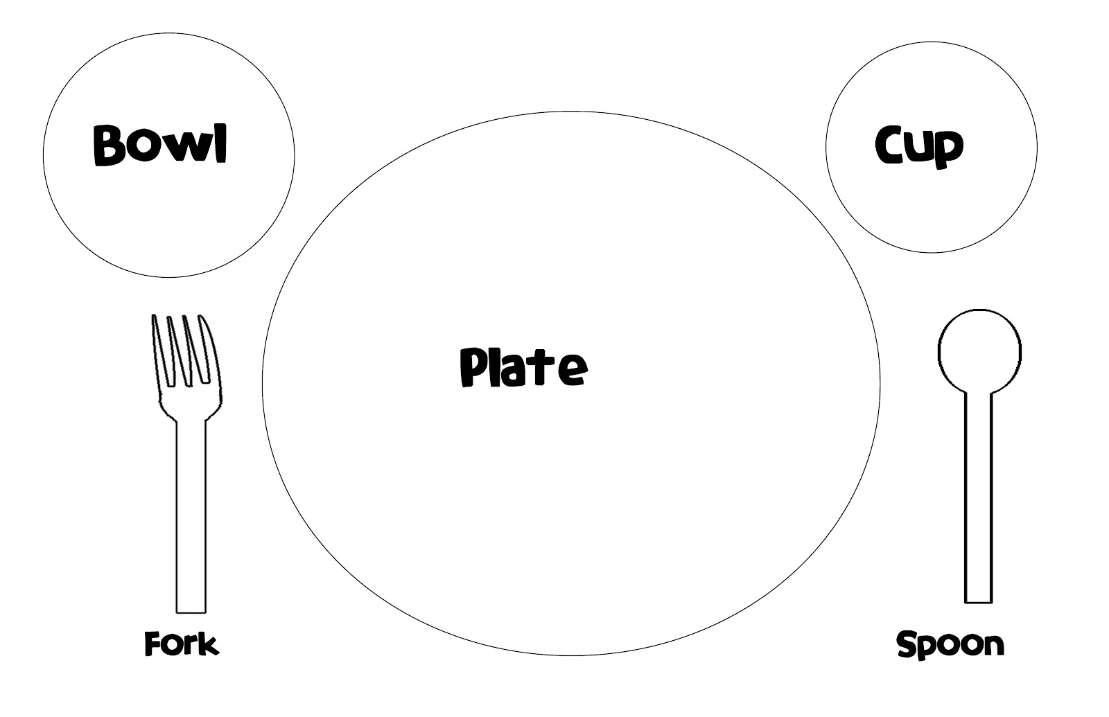 Preschool Printable Placemats Templates