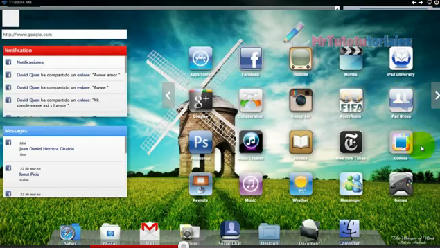 iPadian exelente simulador de Interfaz del iPad para Windows en tu ordenador