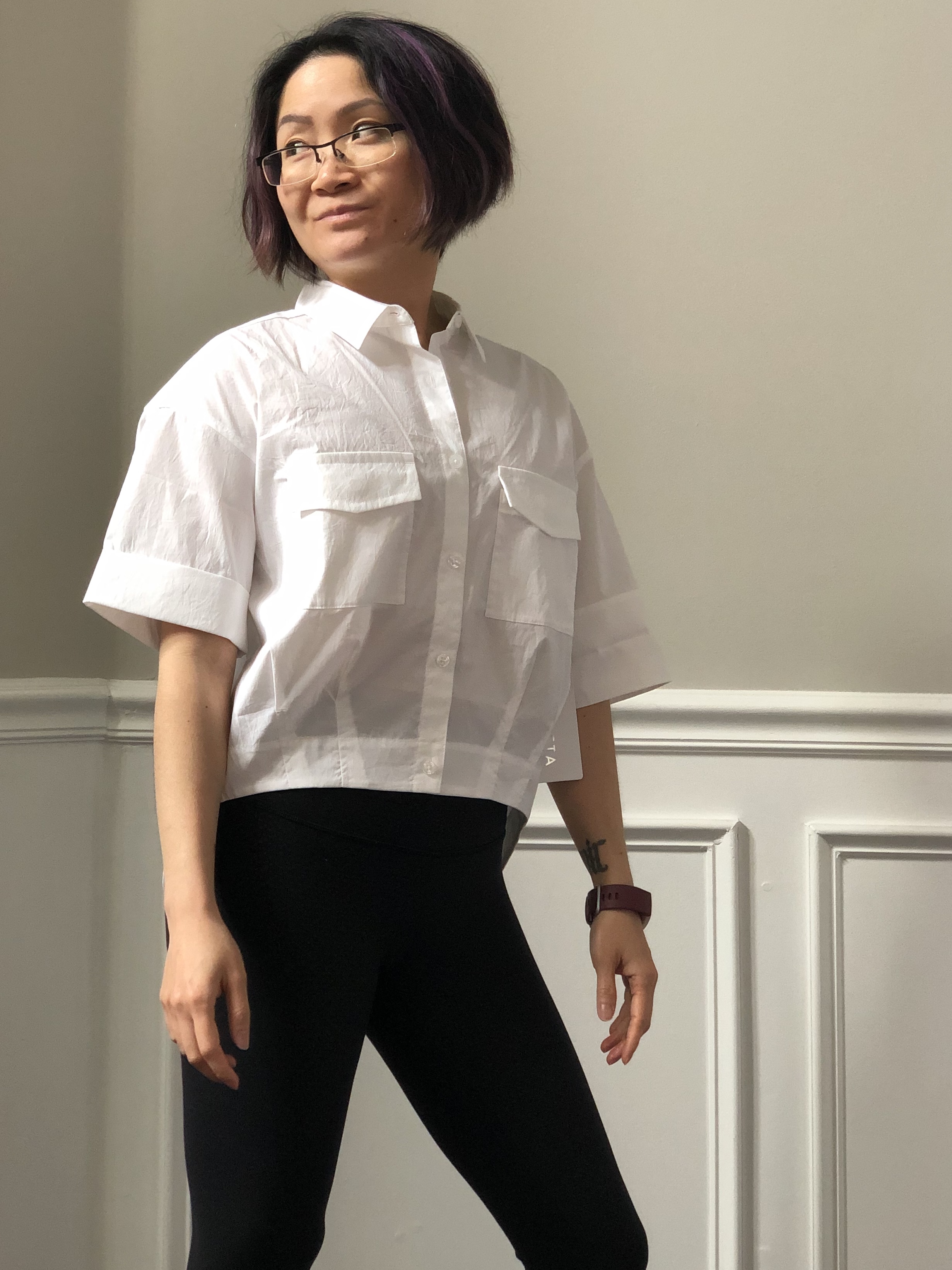 Fit Review Friday! Athleta Anguilla Button Up and Utility Crop Button Up