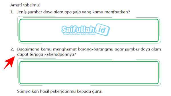 Bagaimana kamu menghemat barang-barangmu agar sumber daya alam dapat terjaga keberadaan?