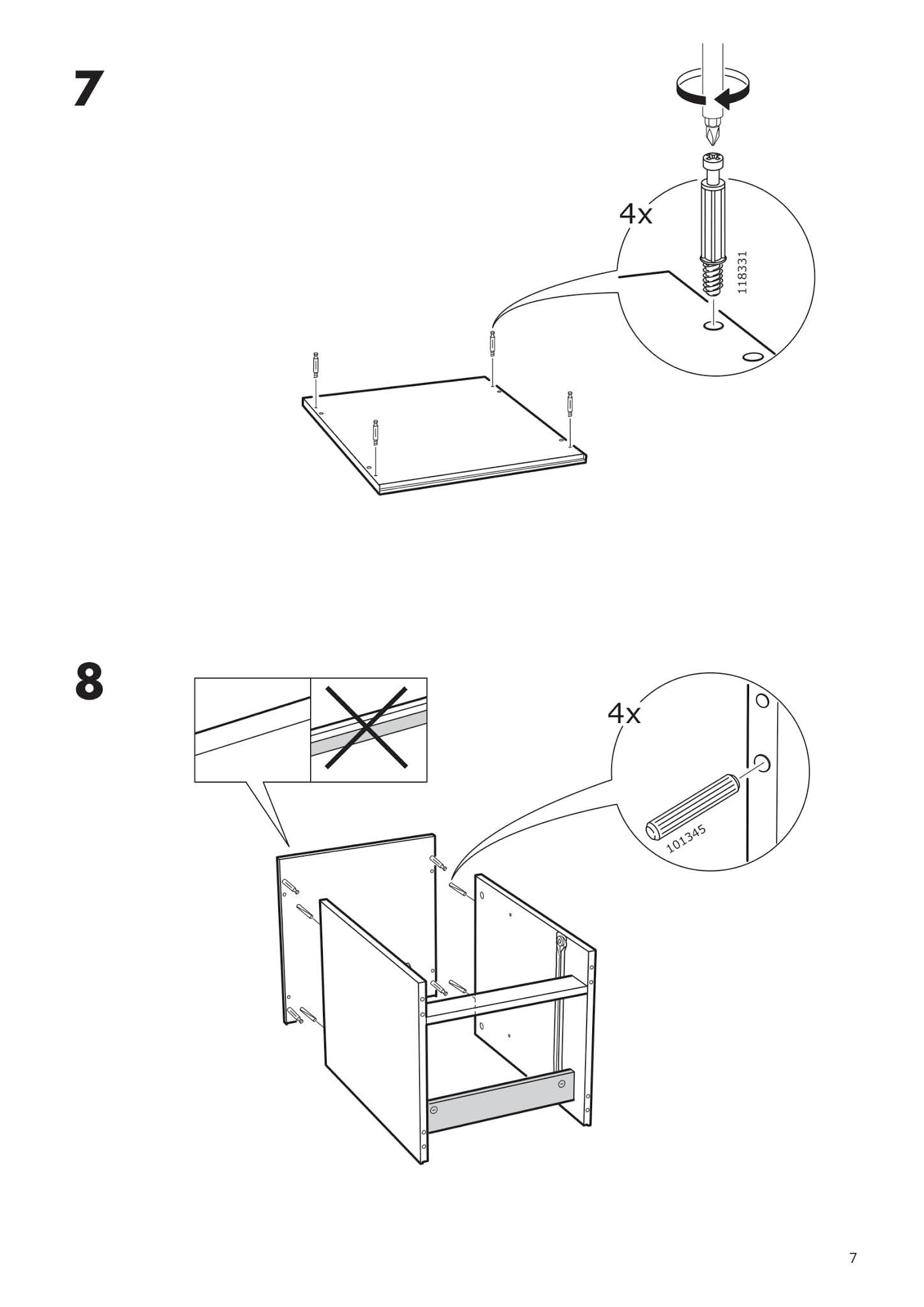 IKEA BRIMNES bedside table assembly guide