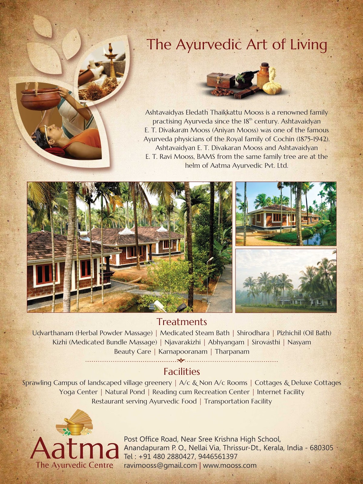 C & O adventures Ayurveda Centre Advertisement Designs