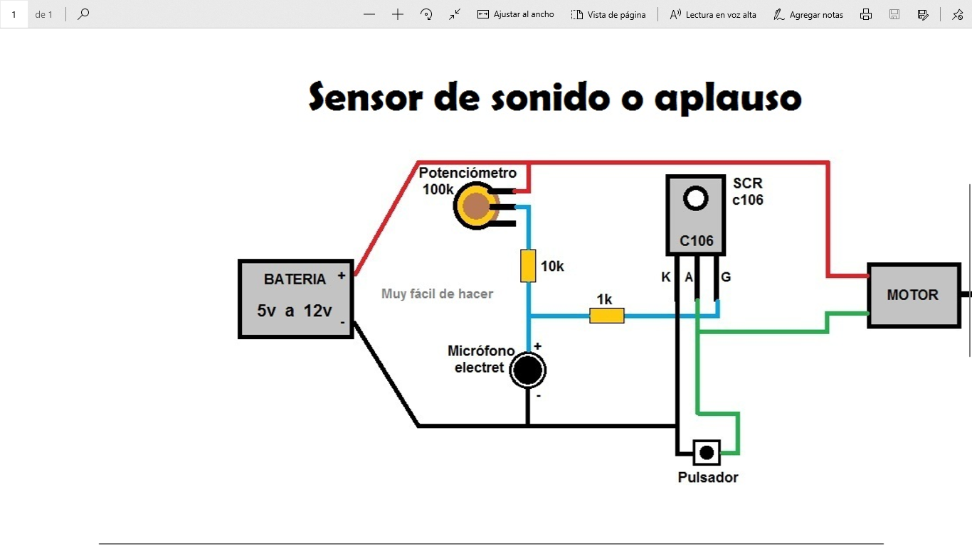 CIRCUITO CON SENSOR DE SONIDO