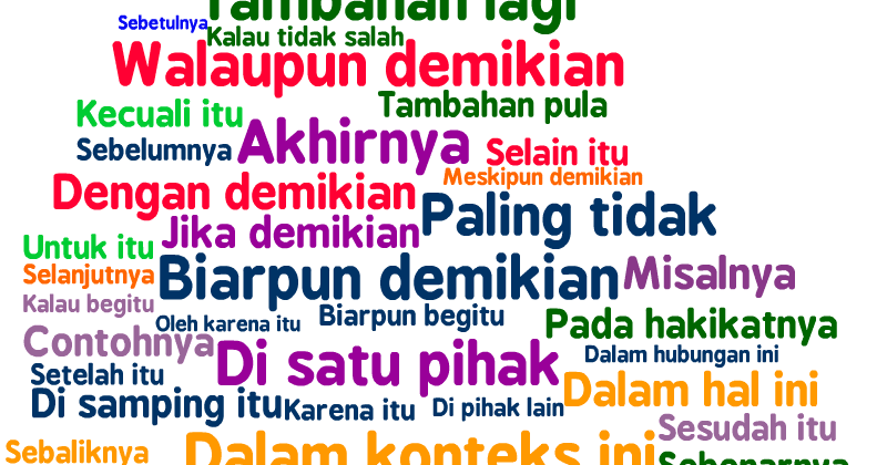 Kata Penghubung Konjungsi Koordinatif Dan Subordinatif