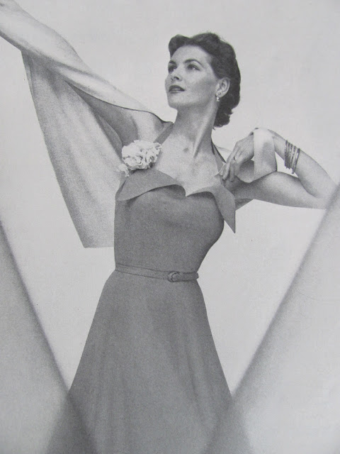 Pintucks: 1940s Fashions: American Fabrics magazine from 1949