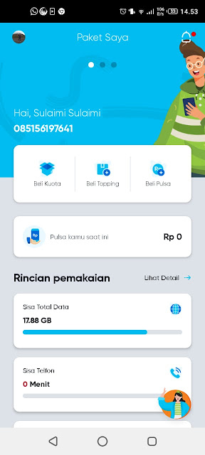 Tampilan Awal Kartu By.u Telkomsel Tampilan Awal Kartu By.u Telkomsel
