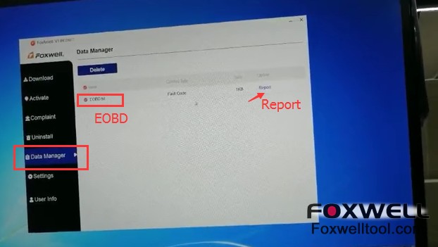 چگونه Doenload یا چاپ گزارش اطلاعات در مورد Foxwell Tools 16