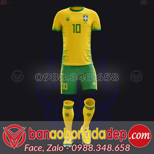 Áo Đội Tuyển Đặt May Theo Yêu Cầu - Mã BRAZIL-05