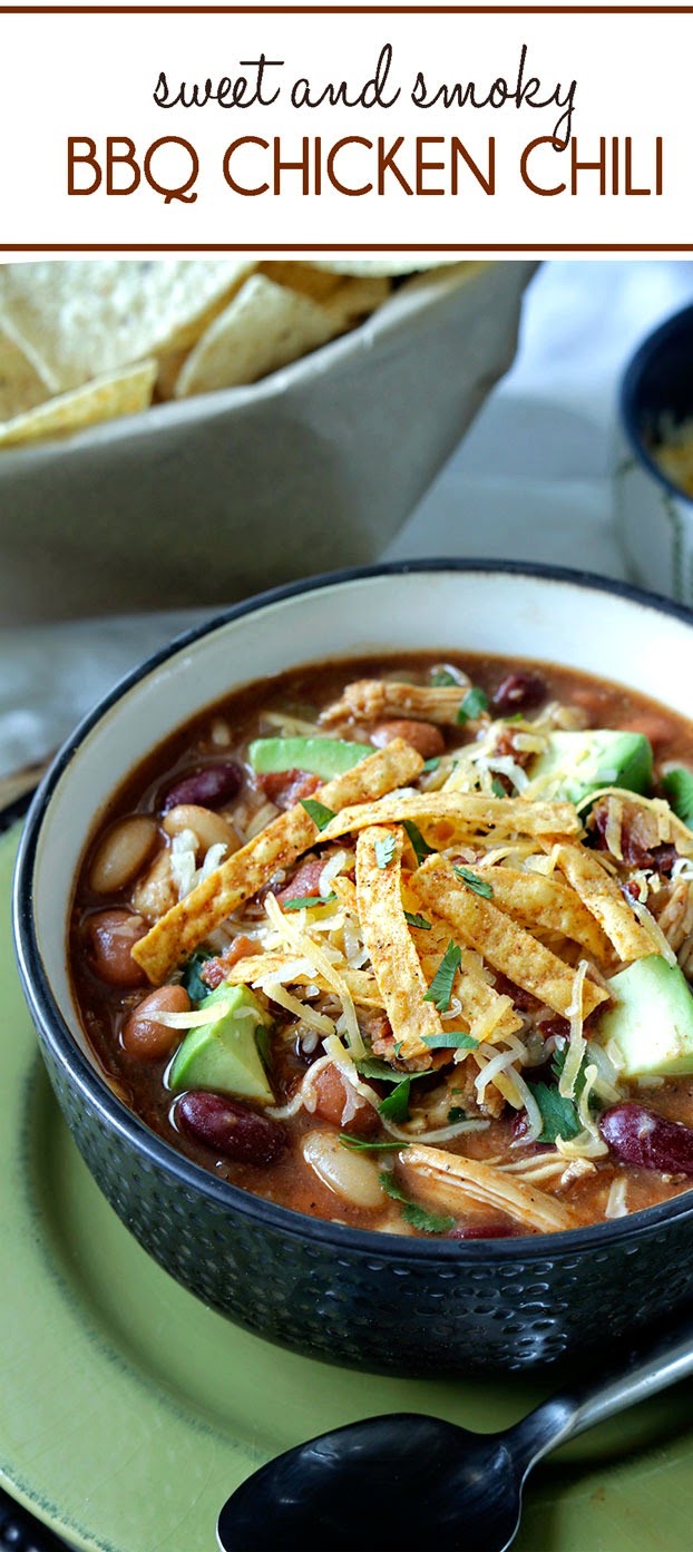SWEET AND SMOKY BBQ CHICKEN CHILI (SLOW cooking utensil OR STOVE TOP ...