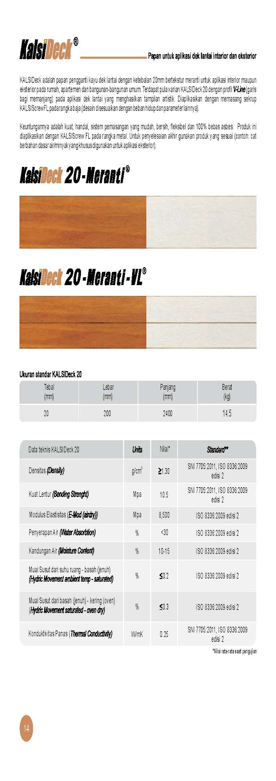 Brosur dan Spesifikasi KalsiPlank 9 - Cedar & Kalsiplank 
