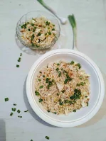 Serving Chicken fried rice recipe