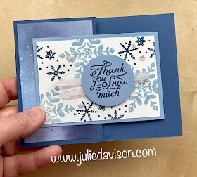 Stampin' Up! Snowflake Wishes Double Flap Card + Video Replay ~ Aug-Dec 2020 Mini Catalog ~ www.juliedavison.com