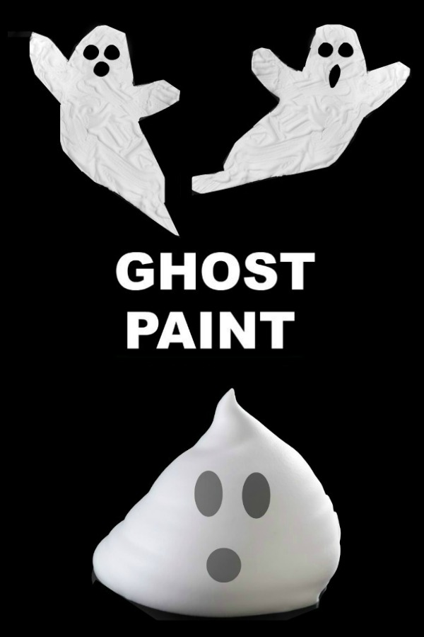 GHOST PAINT: Icy-cold paint for kids that dries puffy & raised! "SO COOL" #halloweencrafts #ghostcraftsforkids #ghostpainting #ghostpaintkids #ghostpaintforkids #craftsforkids #ghostcraftsforkids