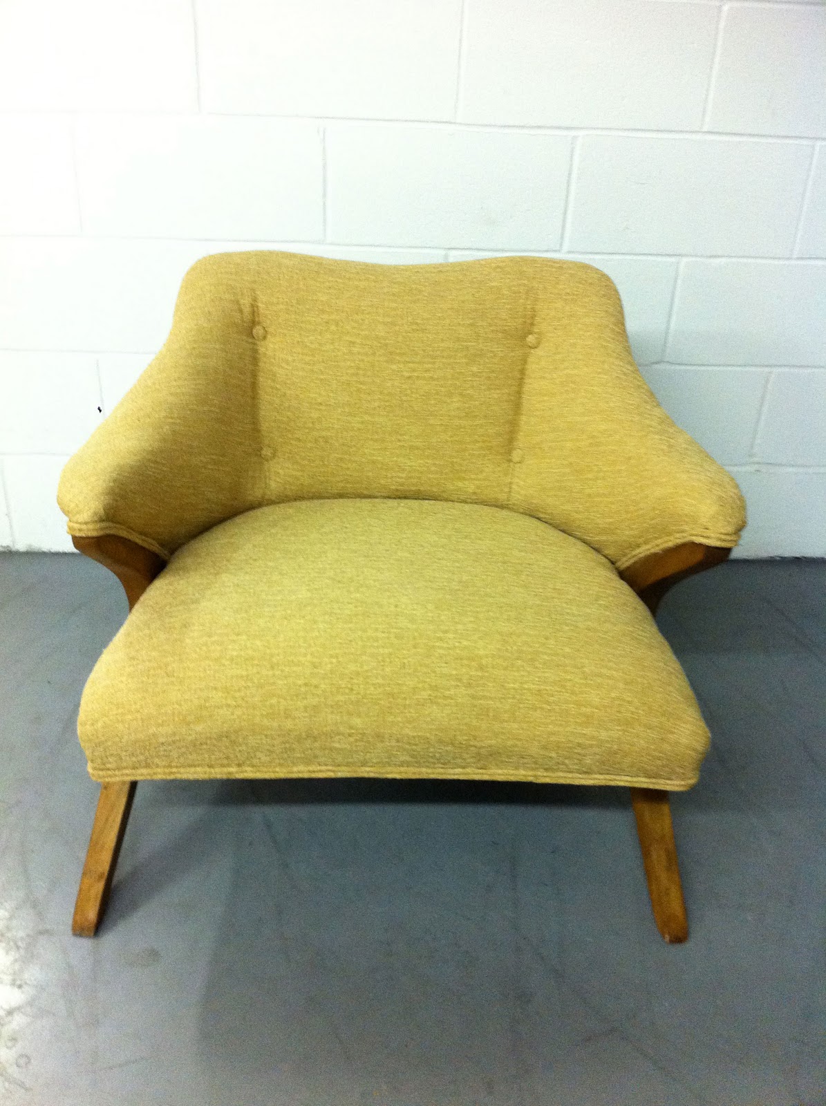 junk2funk: Mid Century Modern Yellow Arm Chair