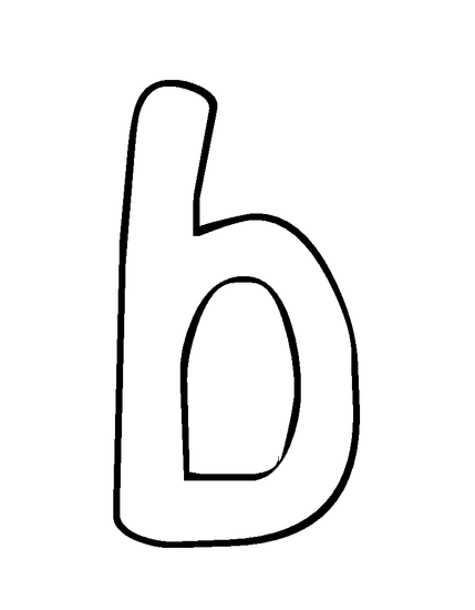 Bubble Letters Lowercase B - Formal Letter