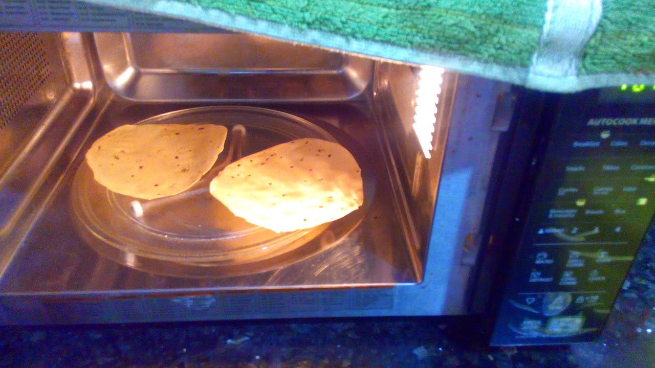 How to roast papad in microwave Annapurna