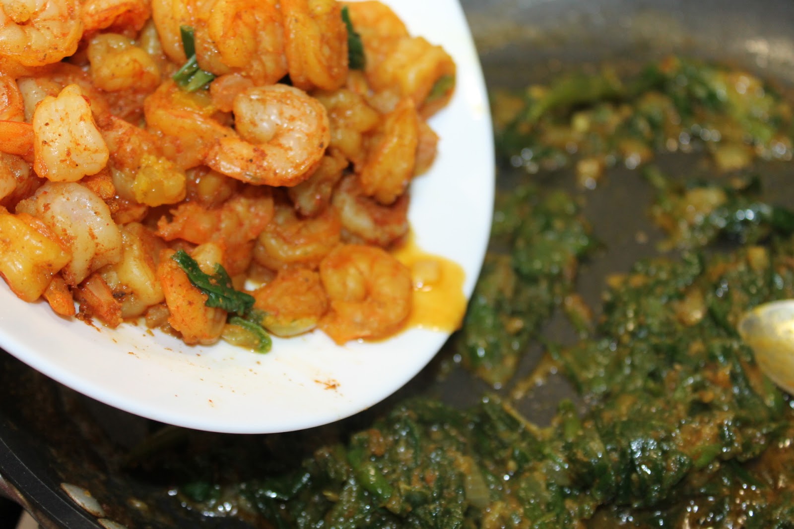 VineelaSiva Shrimp/Prawns and Spring Onions Curry