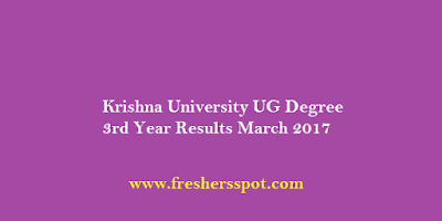 Krishna University UG Degree 3rd Year Results March 2017