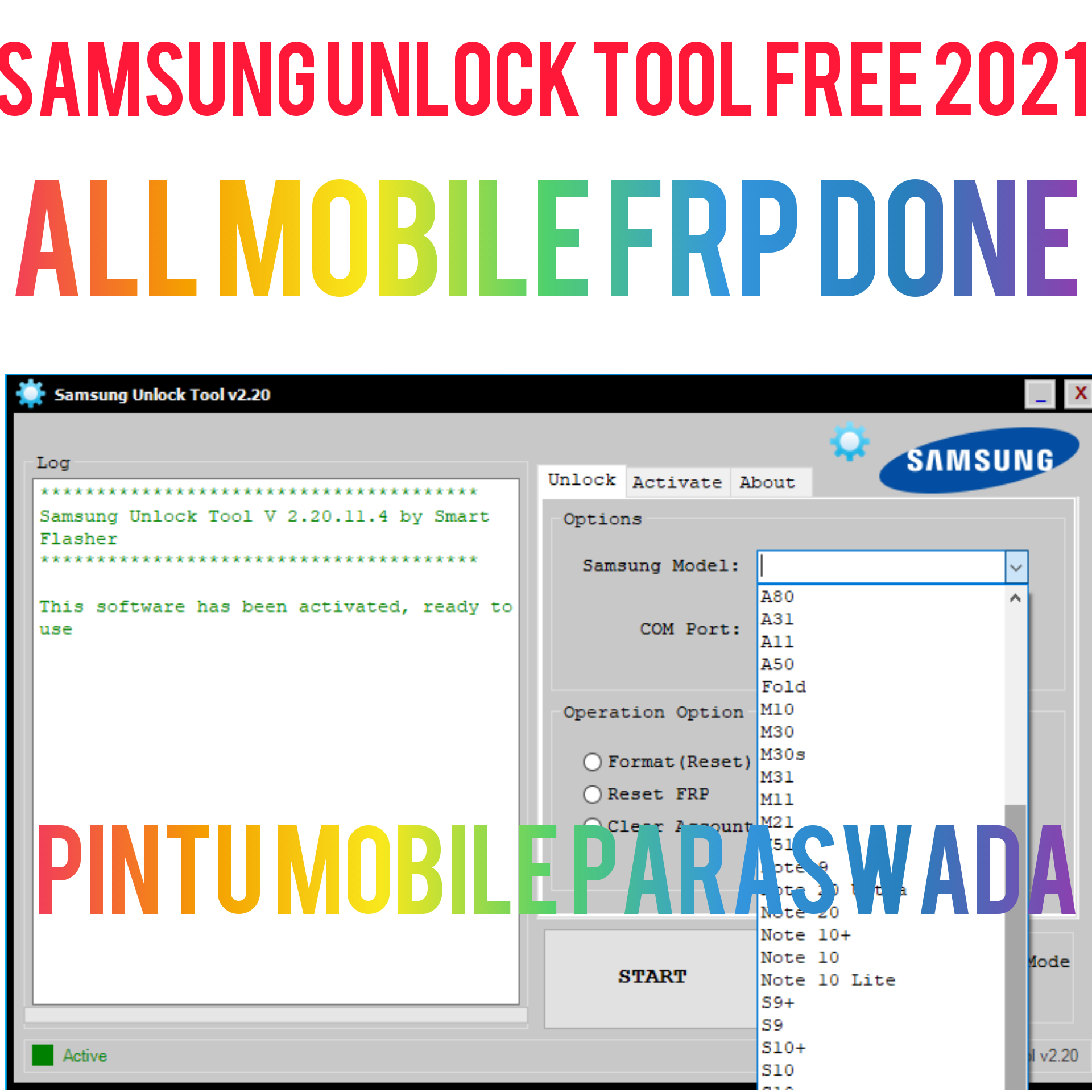 Samsung Unlock Tool V2.20.11.4 ,2021tool
