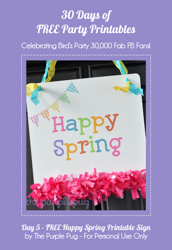 Free Printable Happy Spring Banner Party Ideas Party Printables Blog Free Printable Happy Spring Banner Party Ideas Party Printables Blog