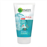 Garnier Pure 3-in-1 Wash Scrub & Mas 3-in-1 Face Wash, oily skin wash, anti pimple wash