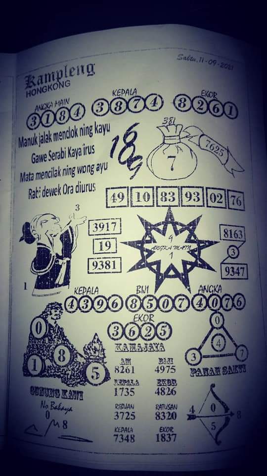 KODE SYAIR KAMPLENG HONGKONG 1 PERIODE KODE SYAIR TOGOG