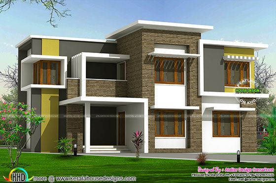 2300 sq-ft box type home - Kerala home design and floor plans