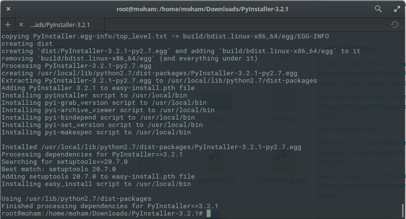cara install pyinstaller di windows ~ Belajar Python