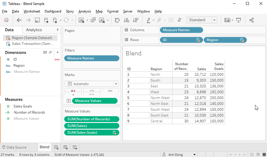 Data Join and Blend in Tableau